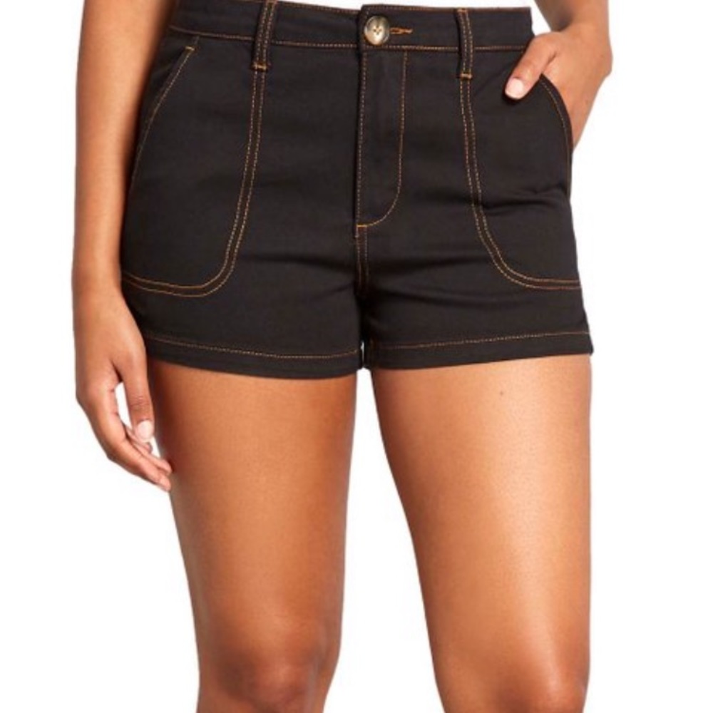 High waist black shorts